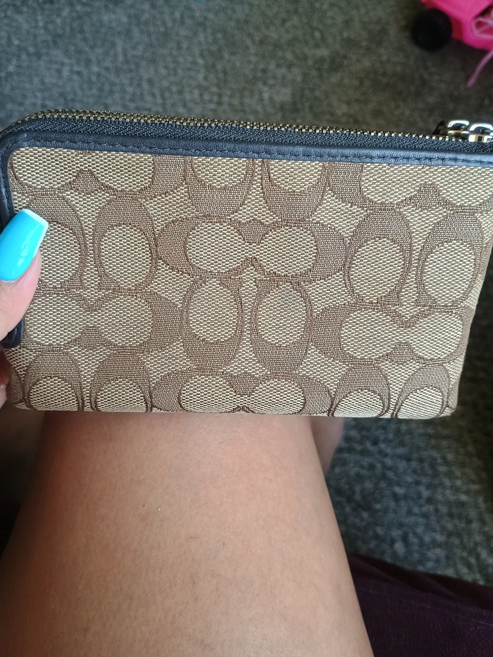 Coach zip pouch